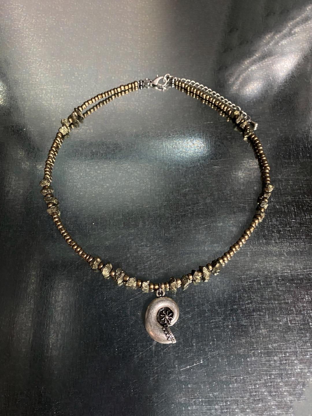 Ethnic Shell Silver Necklace