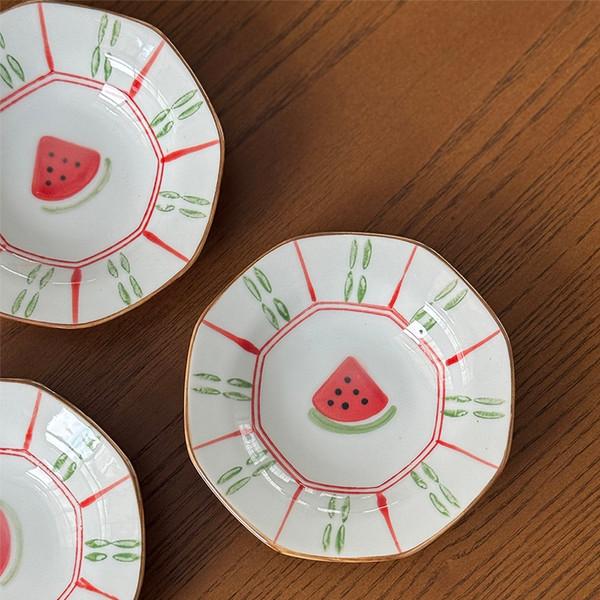 수박 팔각 종지