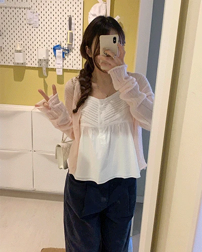 멜라운지 얼츠 뮤뮤 핀턱 뷔스티에