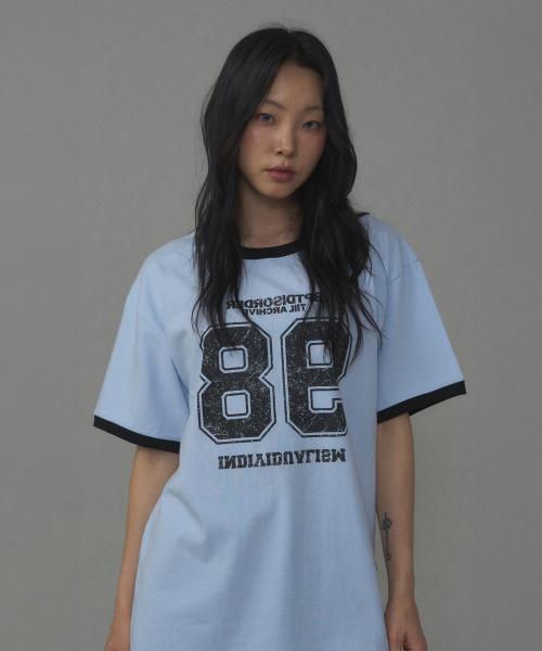 빈티지 98 링거 티 스카이 블루