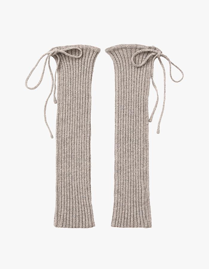poev) Drawstring Leg Warmer - Oatmeal