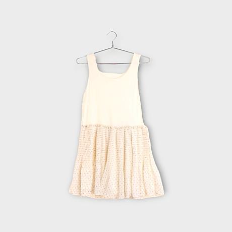 JPN 도트 민소매 원피스 / WOMEN M