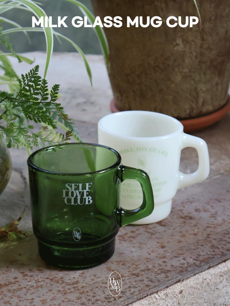 [HWMB] 밀크글라스 머그컵 milk glass mug cup