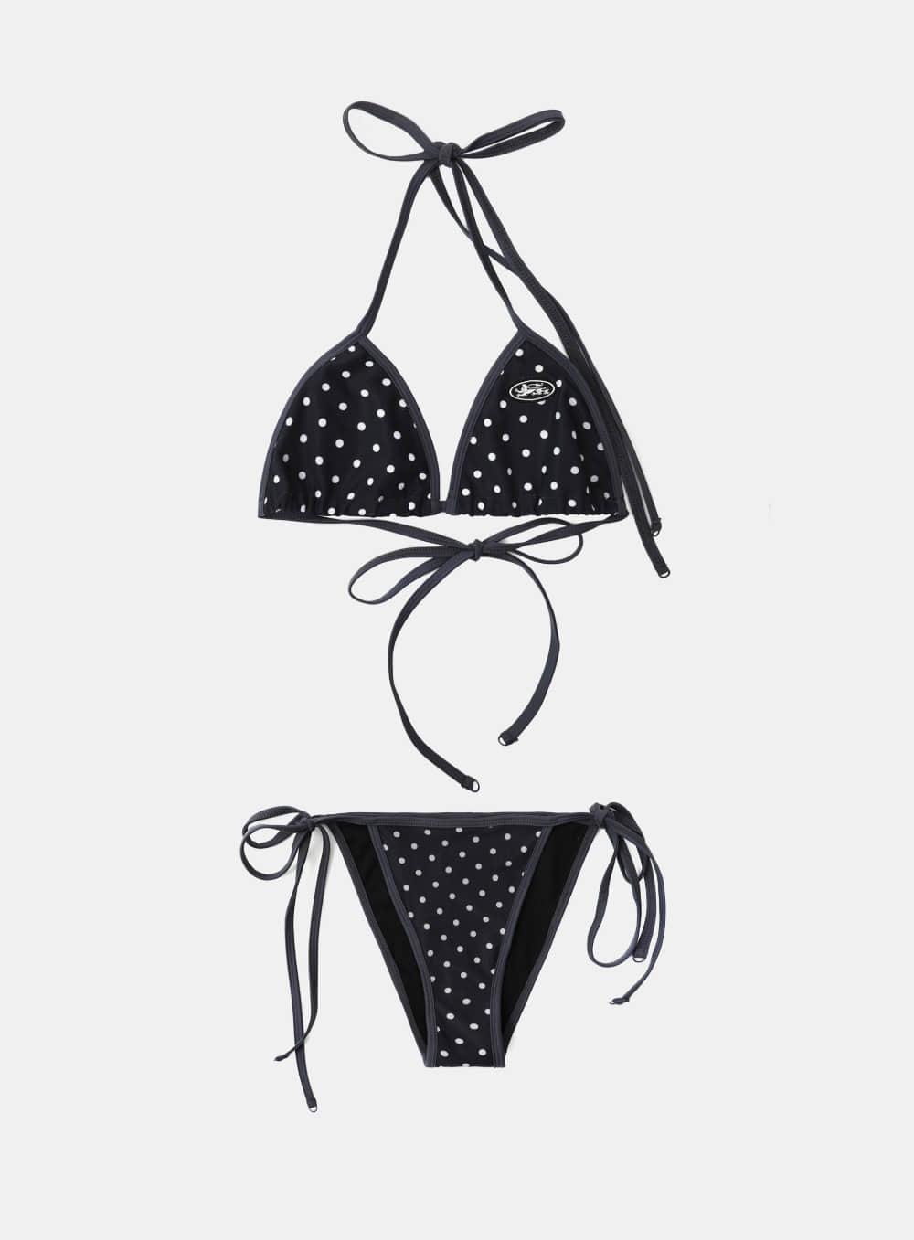 [AQUA] [w-set25-002] 스플래시 도트 비키니 SET - 네이비