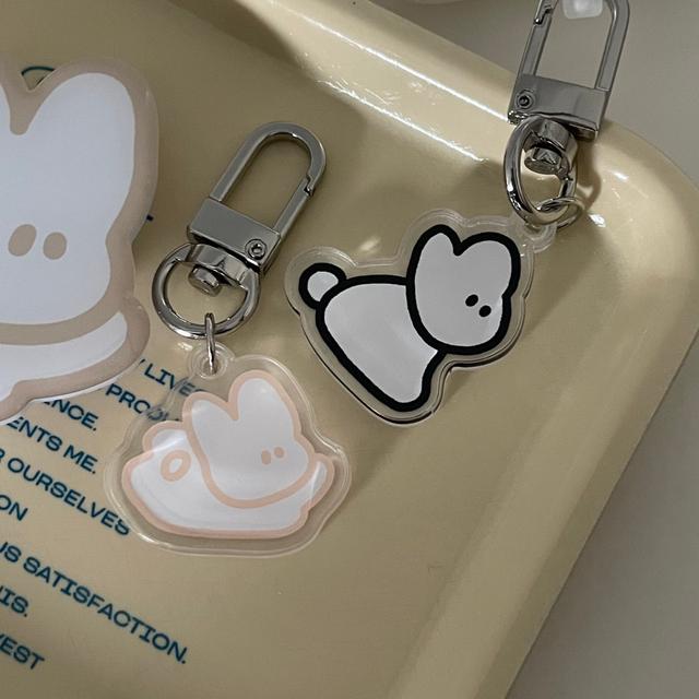 standingchu Jump rabbit keyring 2 color