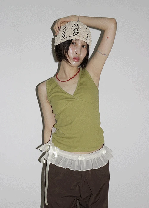 피아 브이 나시 4col - light green
