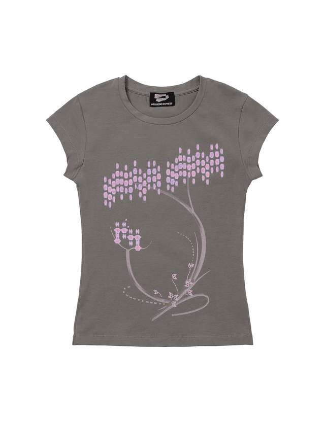 Bubble Tree Half Sleeve Khaki Grey