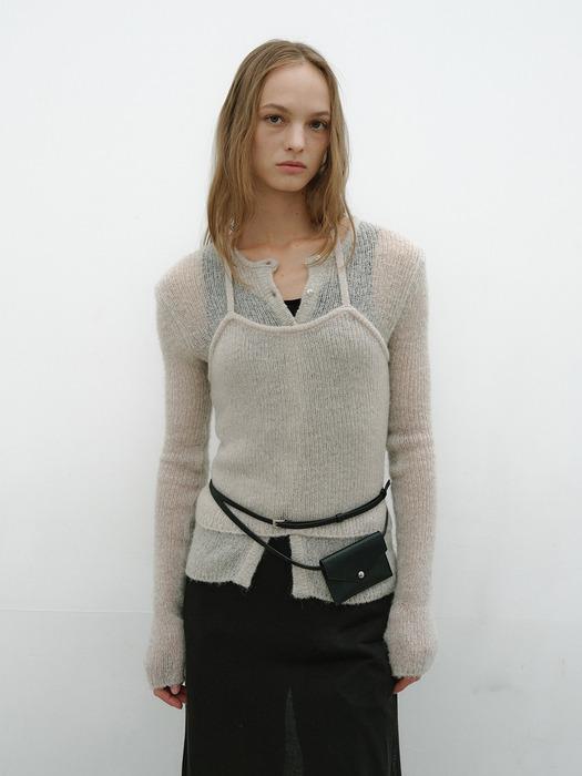 ALPACA HALTER KNIT [GREY]