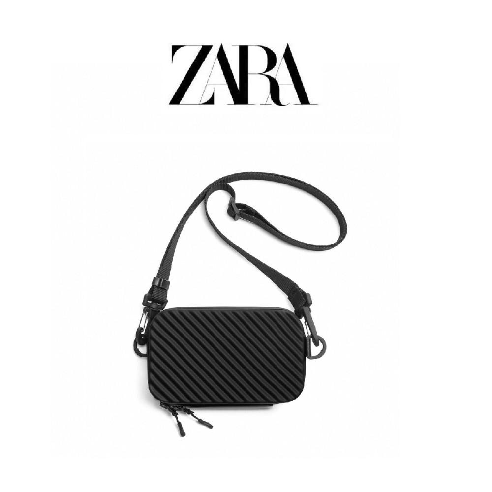 자라 가방 남성 미니 하드케이스 스퀘어 숄더백 캐리어 파우치백 3종
