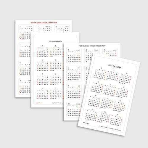 2024 다이어리 캘린더 스티커