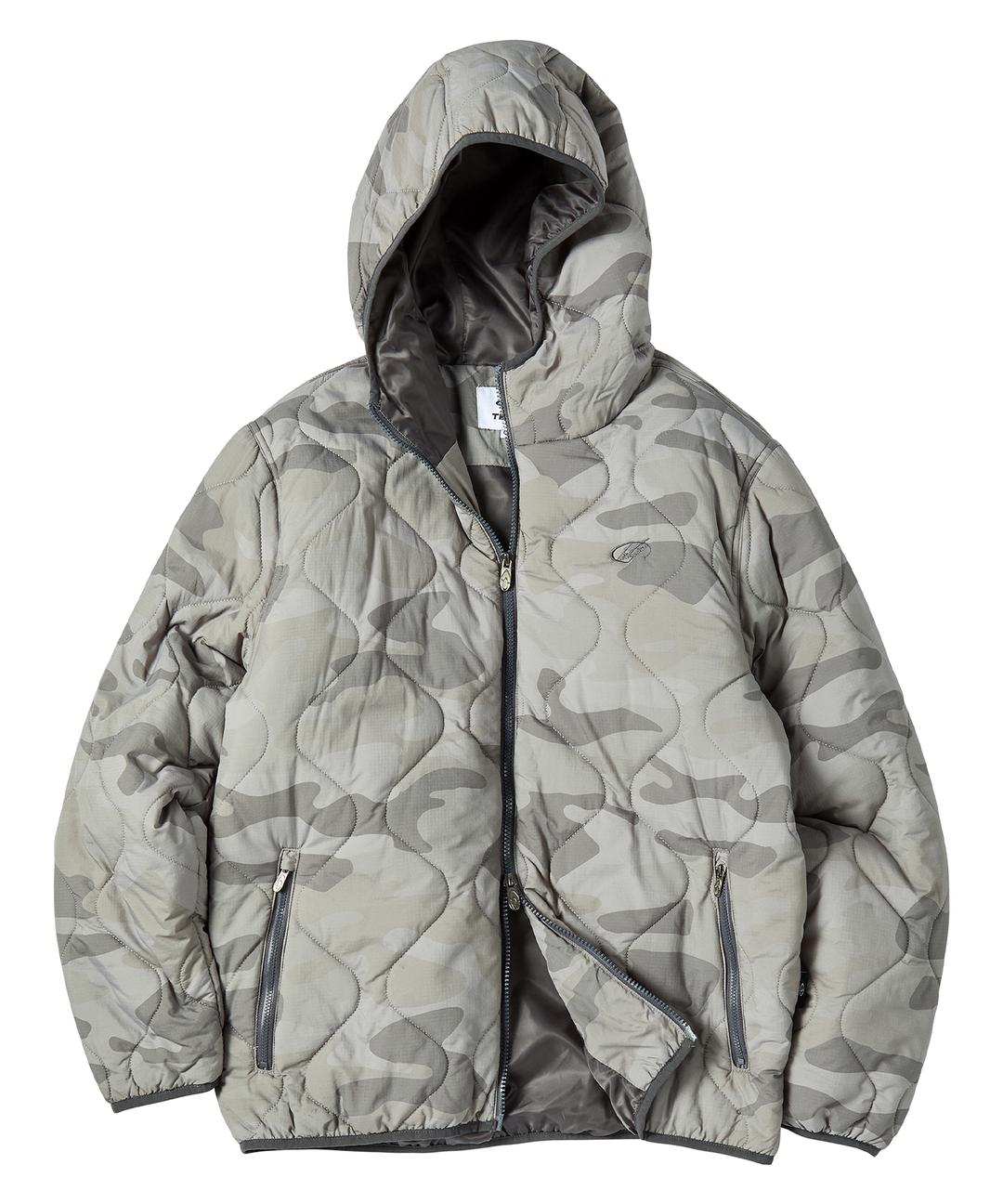카모 라이트 퀼팅 자켓 그레이