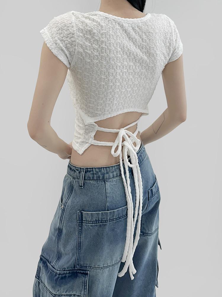 므넴 엔노 백리스 반팔티 (2color)