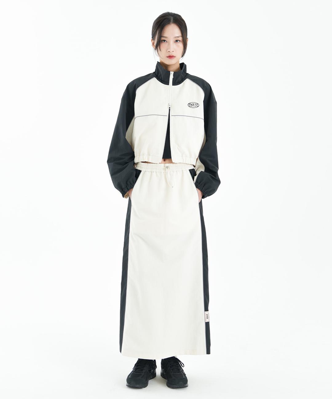 [W] ZET-UP STRING LONG SKIRT - L/BEIGE