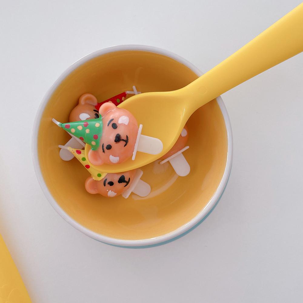 모자곰초 곰돌이초 케이크 파티캔들 4개입