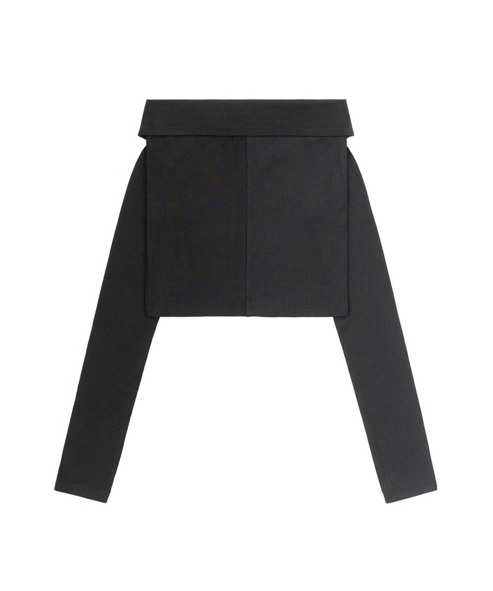 UNBALANCE TUBE TOP (BLACK)