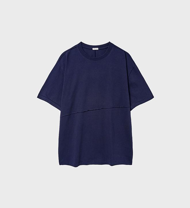 SR Raw Edge Short Sleeve (Dusty Navy)