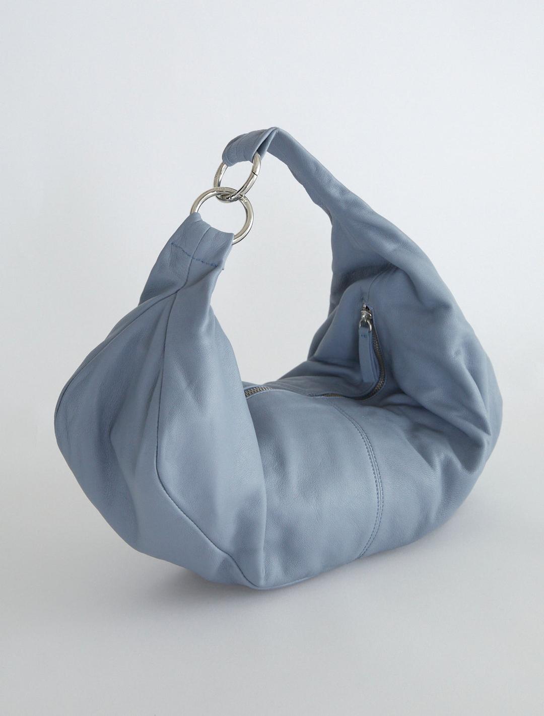 DRY-Light greyishblue elongated, wrap-around hobo-style shoulder bag