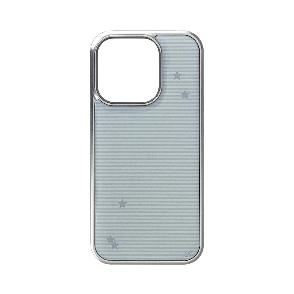 SRARRY STRIPE PHONE CASE (epoxy silver bumper)