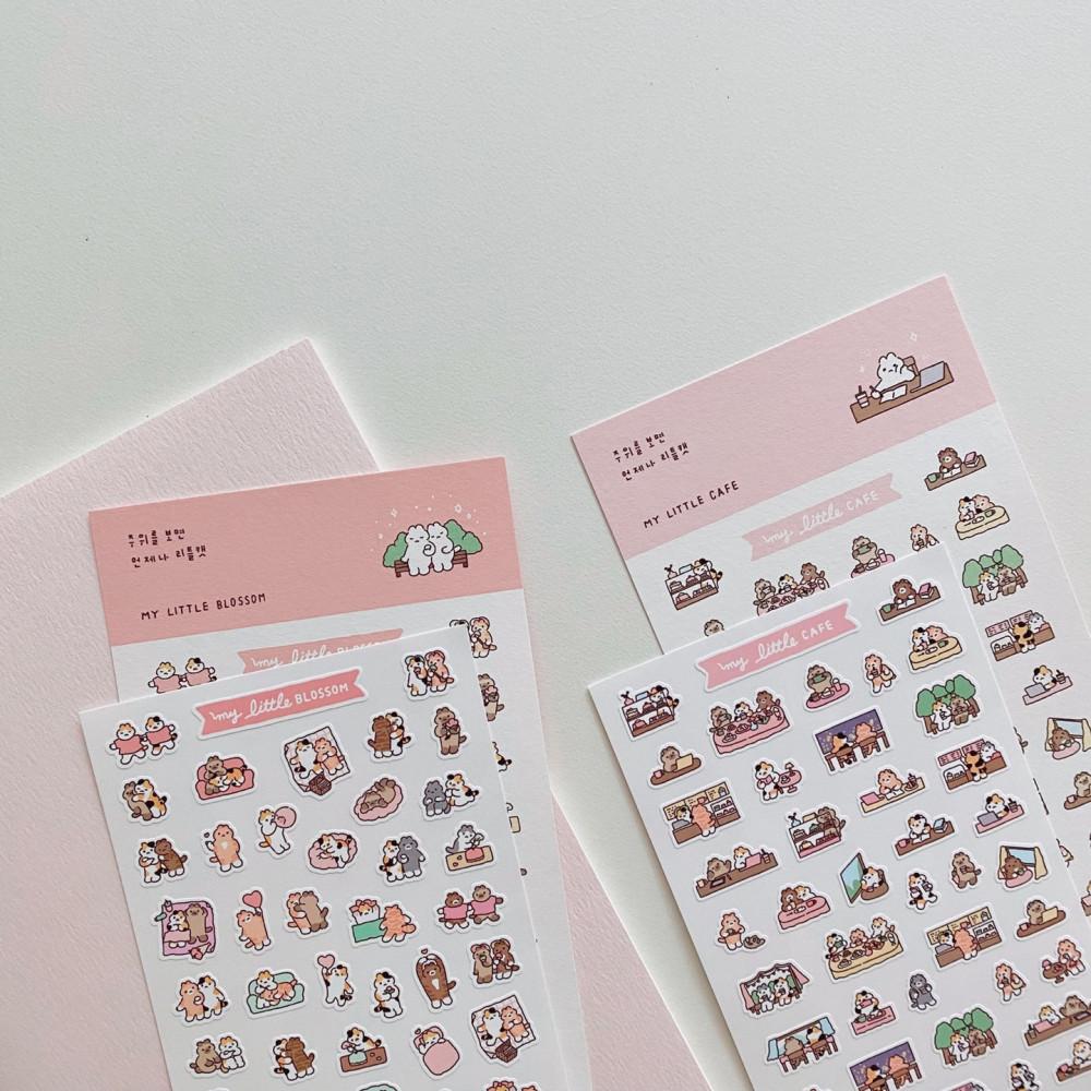 My little cat ver.3 스티커 2종 「고양이빵집」