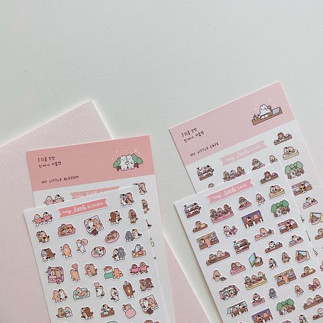 My little cat ver.3 스티커 2종 「고양이빵집」
