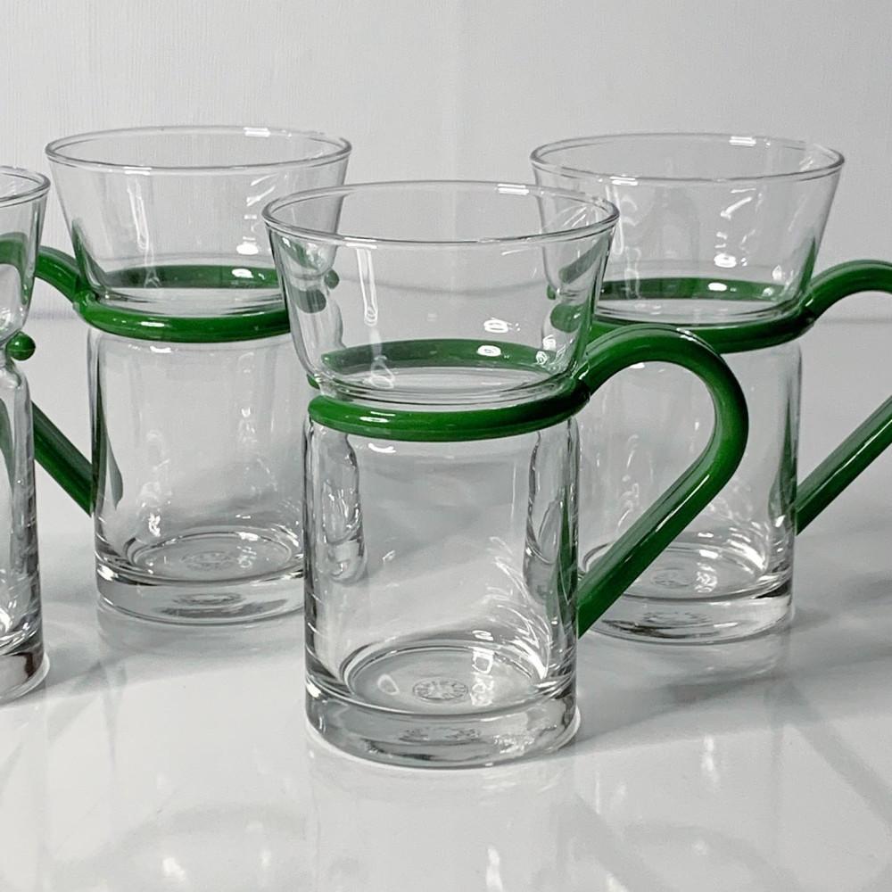 [중고]인스퍼레이션 그린 핸들 글라스 머그 / 빈티지 그릇 / 예쁜그릇 / 레어빈티지 / 빈티지소품 / 윤스빈티지