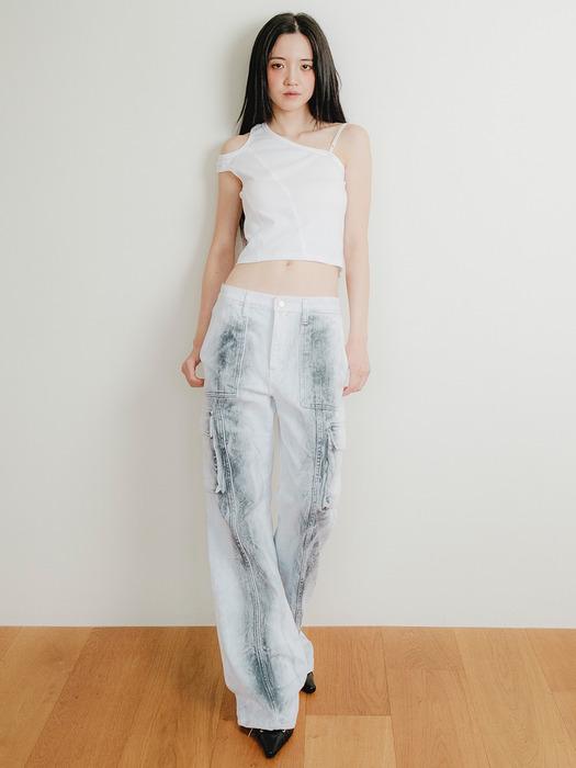 더스티 퍼티그 카고 팬츠 [white]