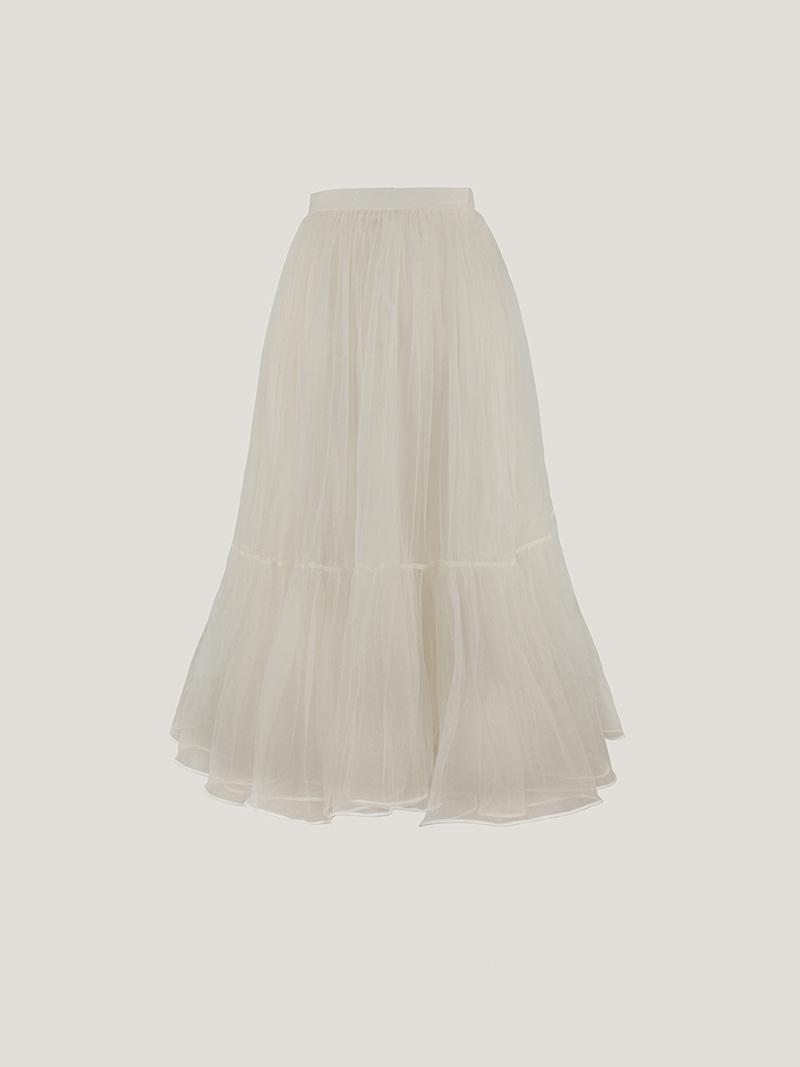 [반티아002] 더블 레이스 샤 스커트 (기장선택)