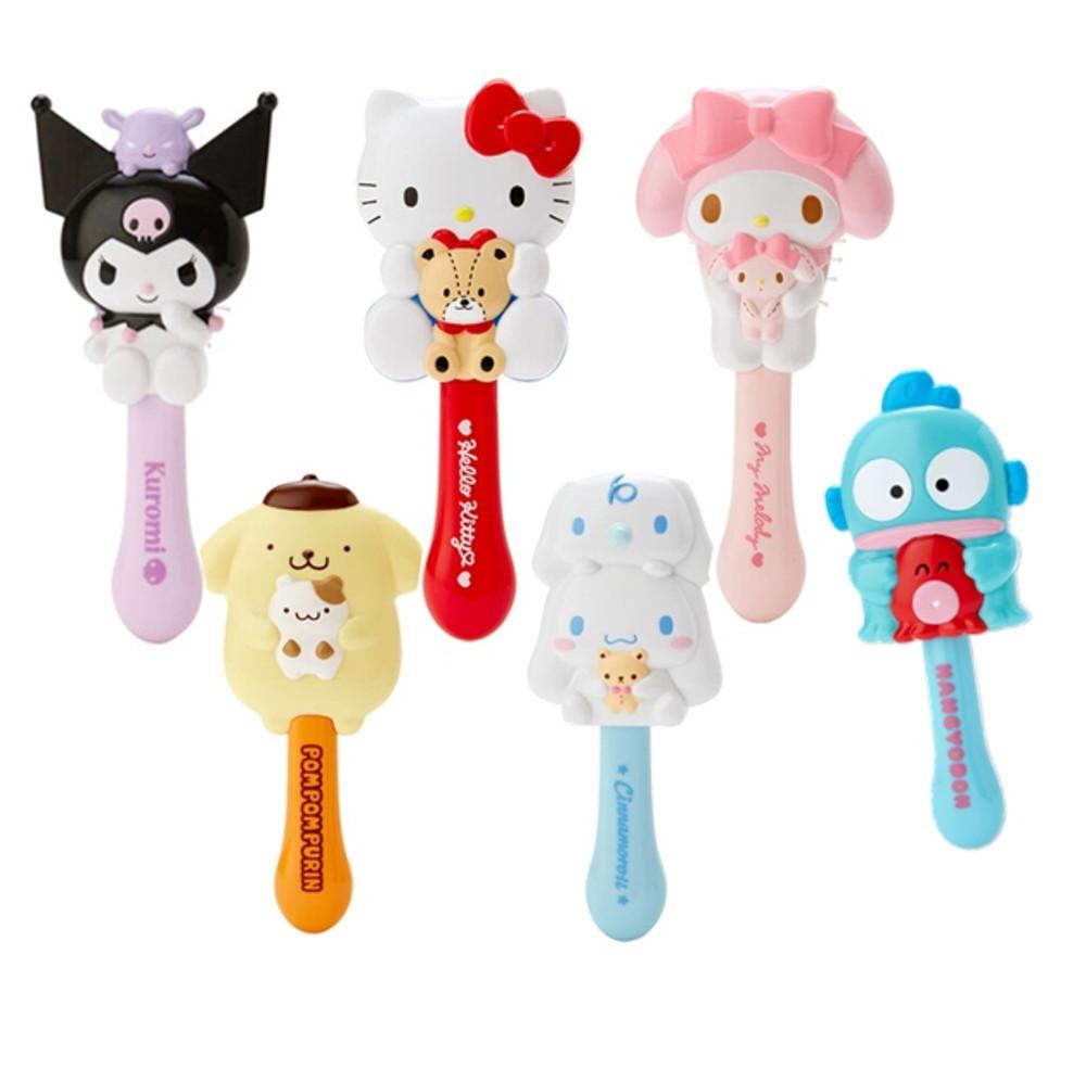 산리오 캐릭터 헤어브러쉬 빗 헬로키티 쿠로미 마이멜로디 시나모롤 포챠코 폼폼푸린 한교동