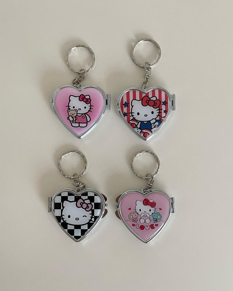 [데이바이데이] 하트 양면 거울 키링 (4type)