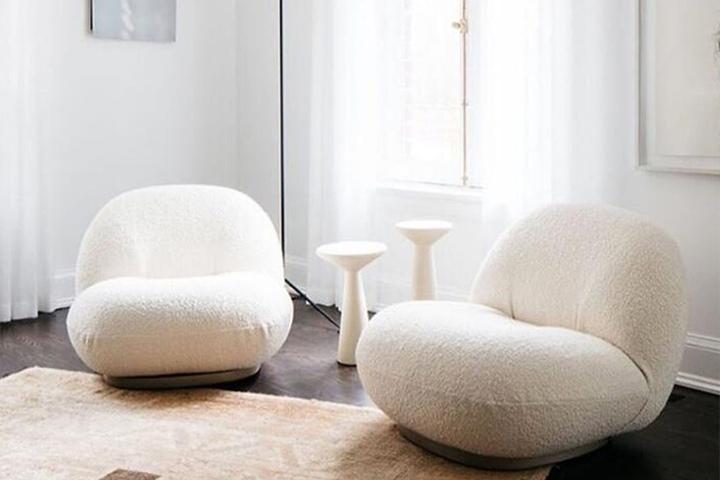 MJBS002 모던 미드센추리 쇼파 라운드 패브릭 소파 3size 4color