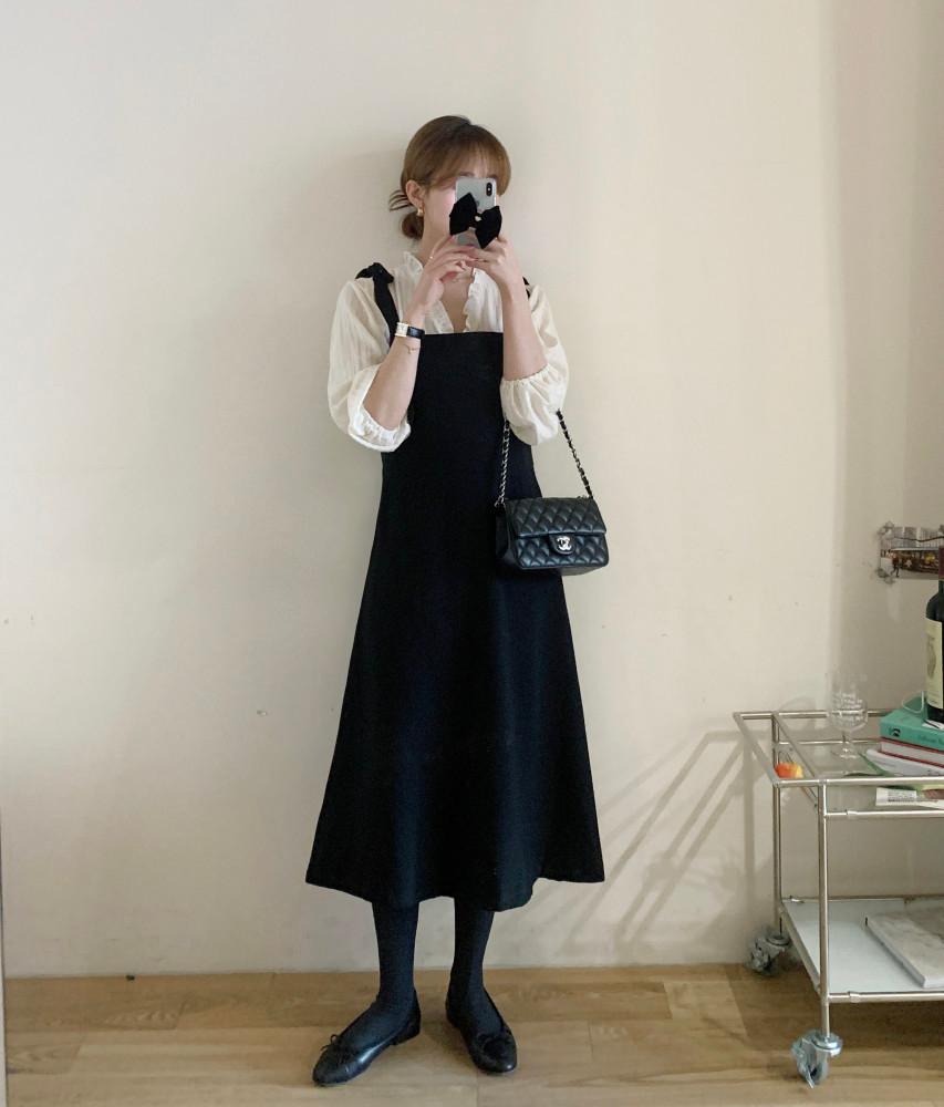 봄 하객룩 리본 원피스 러빈데어