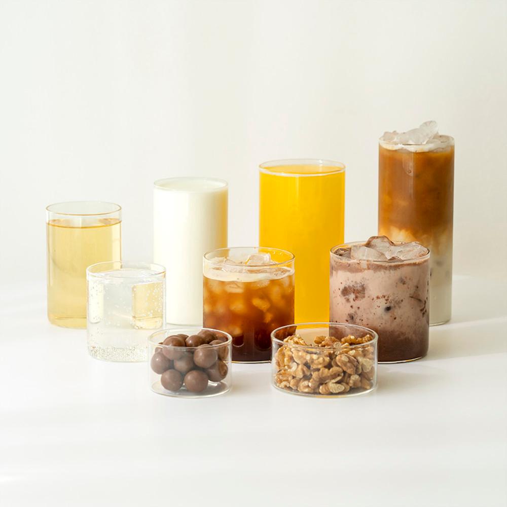 비전글라스 내열 카페 유리 컵 아이스 커피 잔 라떼 아메리카노 맥주 홈 카페, 기본 SS