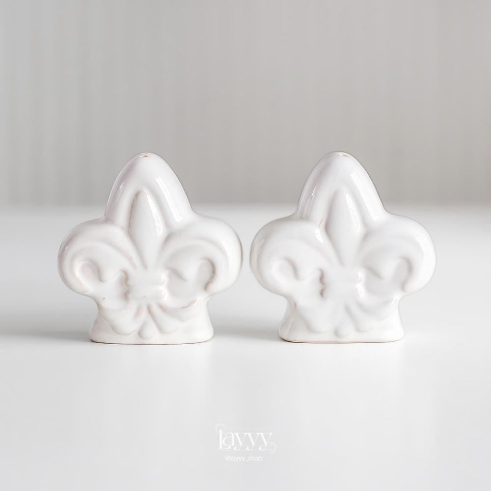 컨트리 크레스트 크림 솔트앤페퍼 세트 화이트 빈티지 소금 후추 양념통