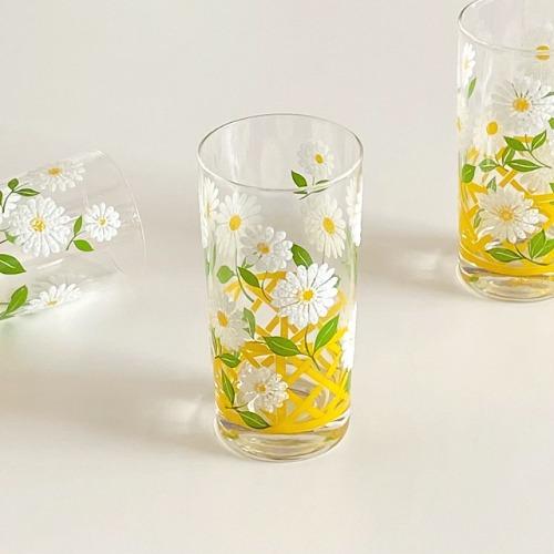 [vinage] 조지 브라이어드 데이지 펜스 글라스