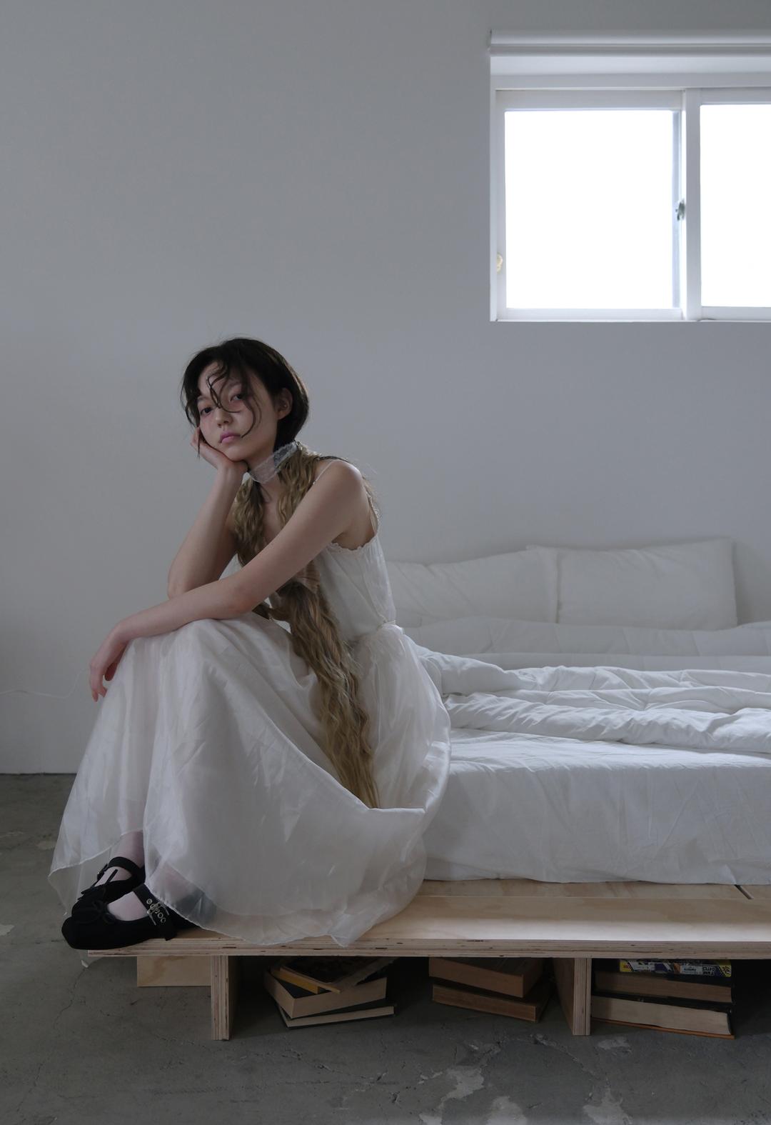 Motif Lace Long Dress, 2color