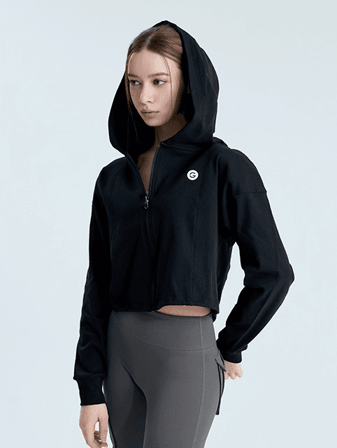 컴포트 스트링 후드 집업