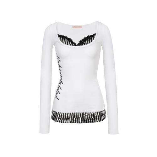 디스코 프릴 탑 (화이트)