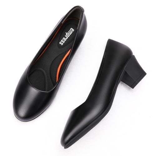 엠프리스 EP-A9 블랙 5cm 둥근코 스테레토 펌프스힐 210mm~265mm