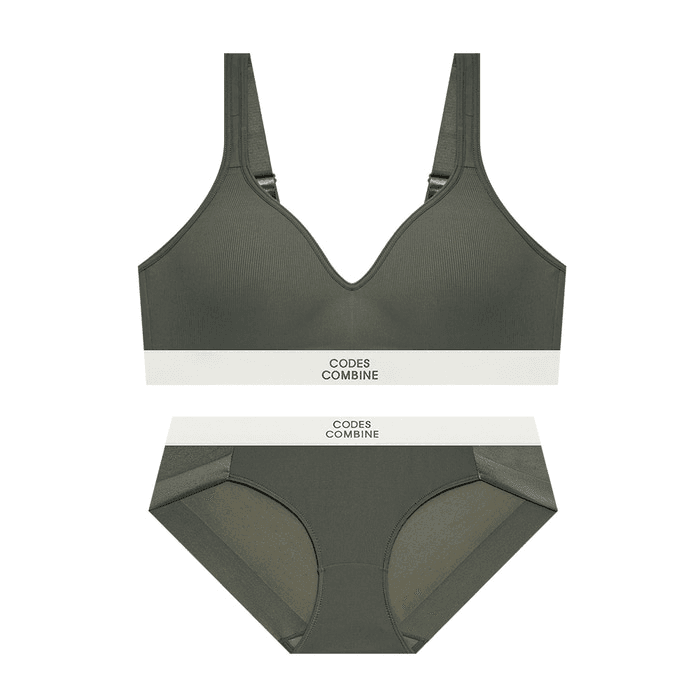 [2컬러] 골지 배색 스포츠브라