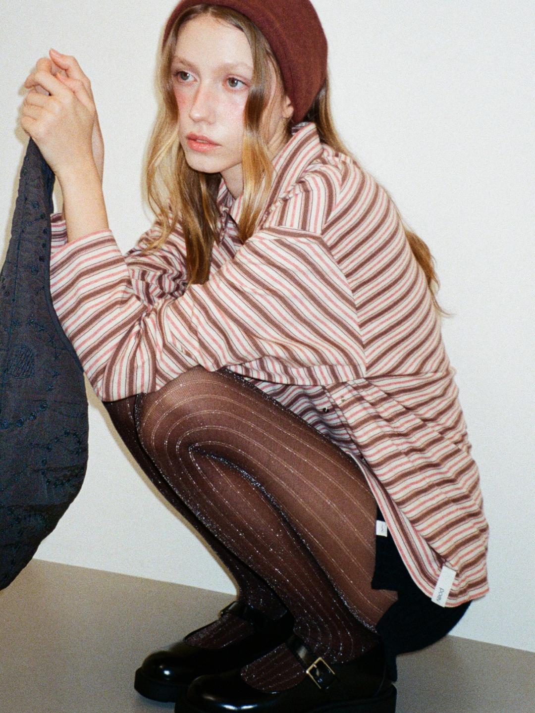 Striped Button Collar Shirt [3 color]