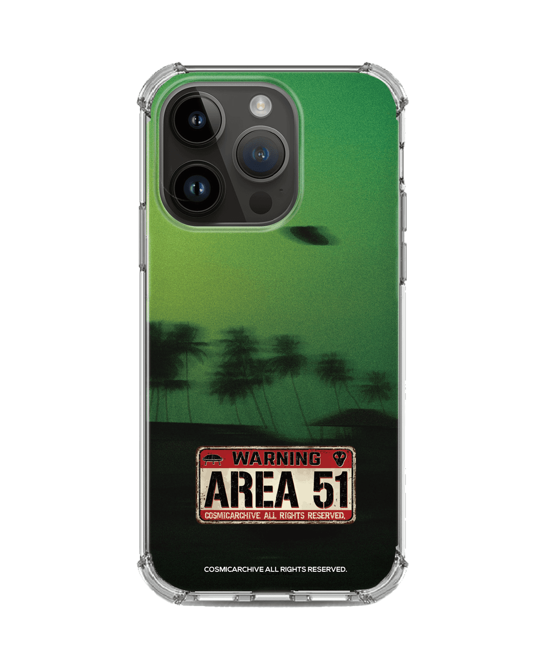 [Clear case] Warning area 51(ufo night) 클리어케이스