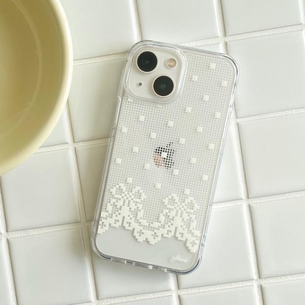 [phone case] morin lace clear gel hard