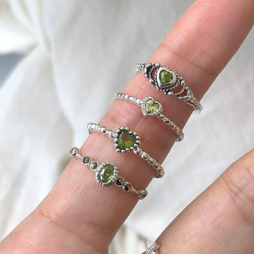 실버925 8월 탄생석 페리도트 은반지 실버반지