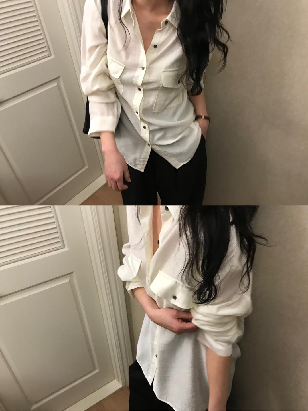 틸다 위브 포켓 셔츠 (3color)