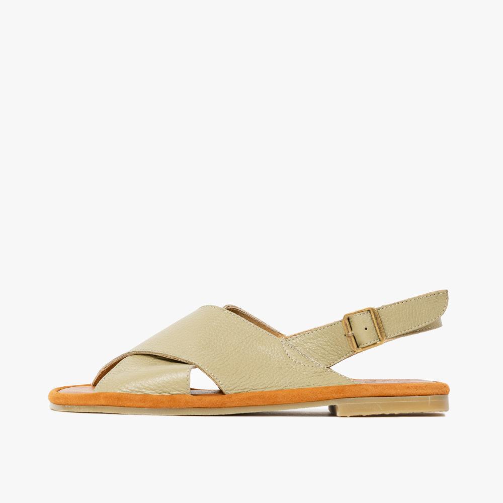 1053 피스타치오 소가죽 컷앤소운 샌들