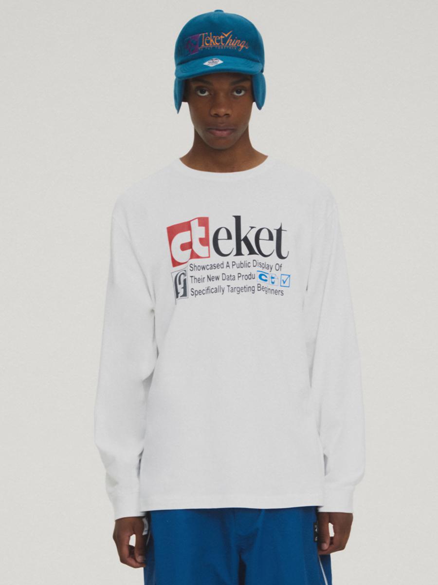 Plan L/S Tee White