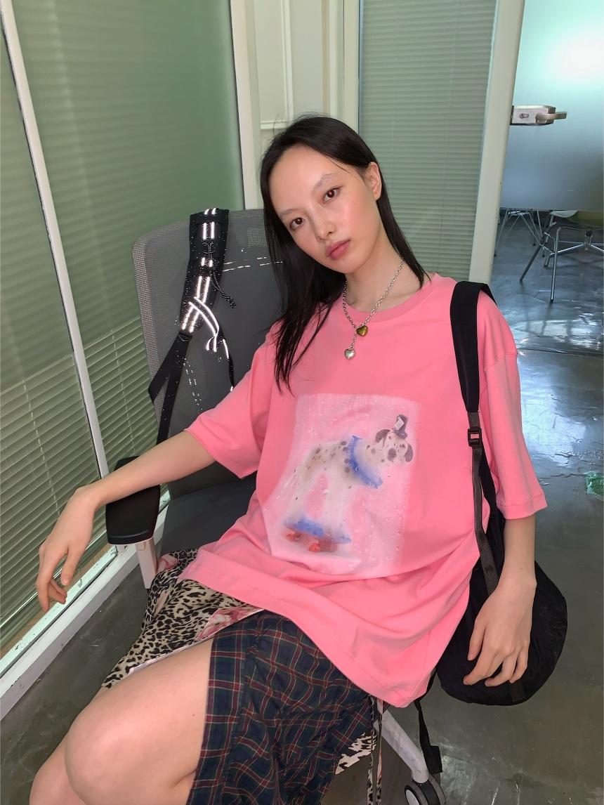 NEVERSEEZ Mist Puppy Hazy Print Short Sleeve T-Shirt