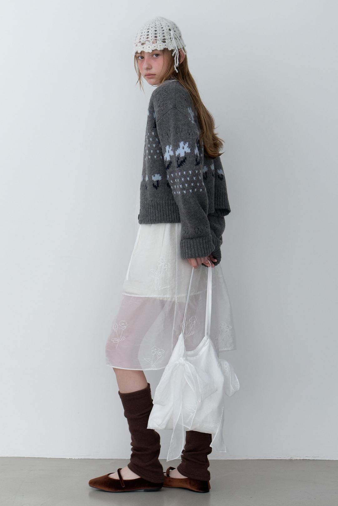 Drawing Organza Bag (White)