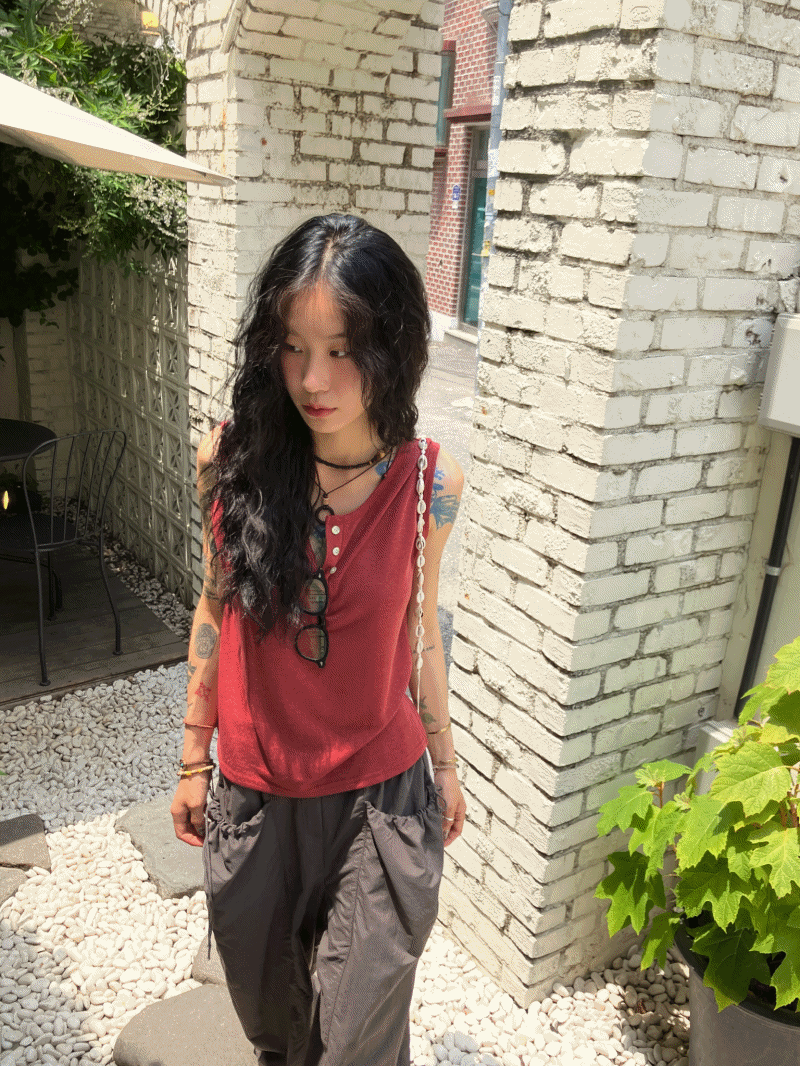 모래하우스 헨리 린넨 나시