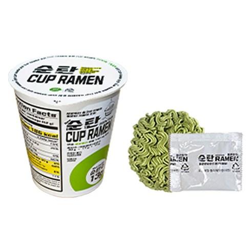 순탄라면 얼큰한맛 저탄수 식이섬유 제로슈거 라면, 컵라면(6입)